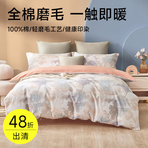 全棉舒绒磨毛印花拆件(映像) 商品图0