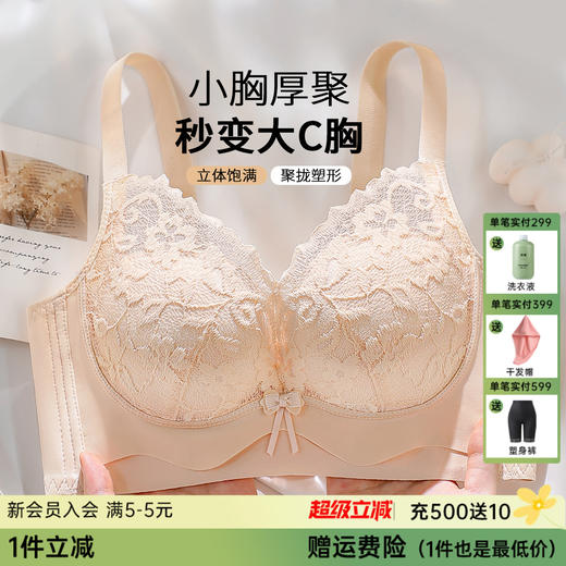 A2-【小胸聚拢升杯显大】小A秒变C聚拢防下垂收副乳调整型内衣文胸   月落星语/凝香秋燕 商品图0