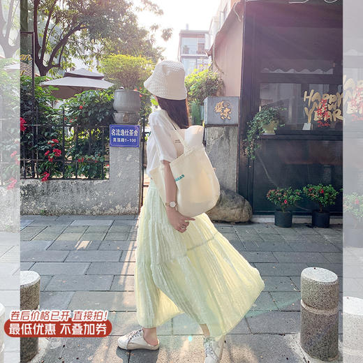 <曾小咸推荐>新品最最最后一波现货！卖完下架不再补！微信粉丝打折价！ 【夏季微风】淡绿色半身裙 日常189.99 立减100 秒杀89.99！！ 商品图0