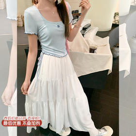 <曾小咸推荐>现货秒杀！最后一波 ！抢到赚到！木耳边抽绳短袖 日常109.99 立减60 秒杀49.99！