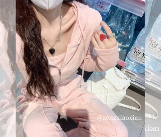 <曾小咸推荐>直接破价亏本秒！直破成本价，卖完下架！ 休闲运动套装女韩系小个子连帽卫衣外套 外套日常119.99 立减50 秒杀69.99！！ 商品图0