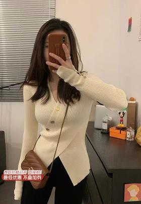 <曾小咸推荐>不规则交叉针织衫 日常129.99 立减60 秒杀69.99！【预售款，预计3-15天发货】