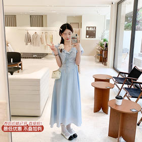 <曾小咸推荐>蓝色连衣裙 日常199.99 立减120 秒杀79.99！！
