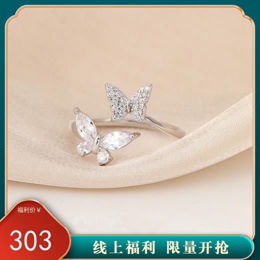 【追逐蝴蝶】S925银戒指【JHY-R000361B】 商品图0