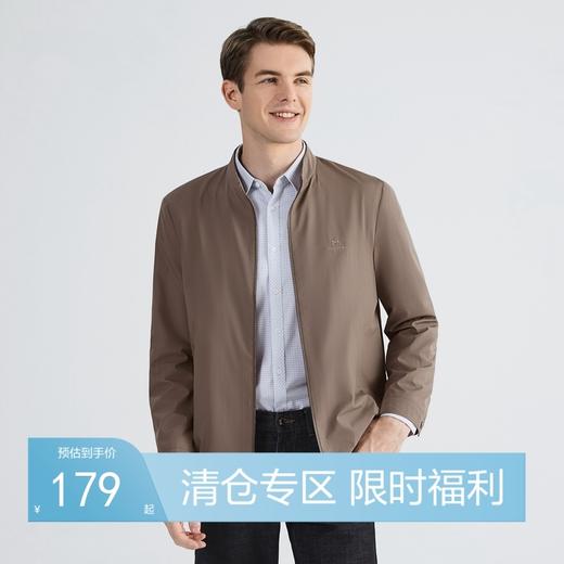 柒牌夹克男秋冬季新款条纹立领长袖防风外套茄克衫123K70080	123K70080 商品图0