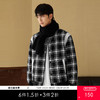 gxgjeans男装冬季黑白格子夹克棒球服保暖夹棉夹克外套男棉服 商品缩略图0