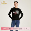 【山羊绒】乔万尼冬季毛针织衫女100山羊绒字母图案修身长袖毛衣EN4M810 商品缩略图0