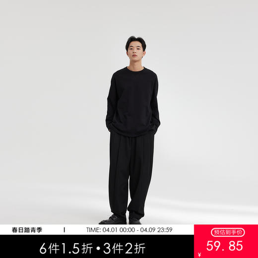 MODE COMMUTER | MC春季100%优质棉纱精纺圆领短袖T恤MCF134106A 商品图0
