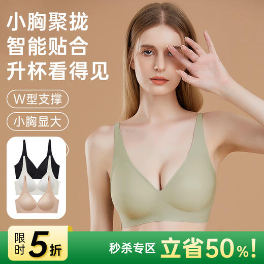 小胸聚拢软支撑文胸 商品图0
