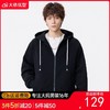 【DSL】大依优型大码男装连帽开衫卫衣简约宽松百搭运动加肥加大码上衣 商品缩略图0