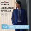 【婚礼季/含羊毛】柒牌西服套装男士2025秋冬新款商务休闲平驳领西装正装	127C70640 商品缩略图0