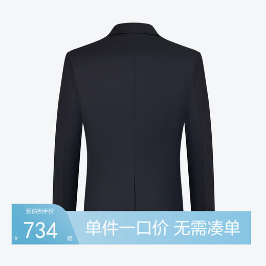 【100%绵羊毛】柒牌西服外套男春秋季商务职业正装人字纹提花西装	126C70260 商品图0