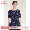乔万尼夏季新款桑蚕丝真丝上衣小碎花收腰减龄衬衫EI2C840 商品缩略图0