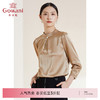 【三醋酸】乔万尼春季新款衬衫三醋酸缎面高端香槟色气质上衣EI1C929 商品缩略图0