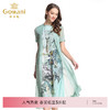 乔万尼夏季真丝印花古风假两件连衣裙EB2E852 商品缩略图0