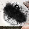 三彩2026新款黑色甜酷火鸡毛带抓发夹派对氛围感神秘个性小众时髦 商品缩略图0