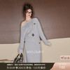 三彩独醒2025秋季新款休闲套装刺绣一字领上衣半身裙两件套F 商品缩略图0