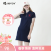 波顿女士春夏季时尚大码印花短袖美式polo针织连衣裙LD217220 商品缩略图0