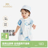 【100%精梳棉】英氏婴儿连身衣男宝短袖哈衣宝宝夏季纯棉连体衣熊猫水墨短哈新款 商品缩略图0