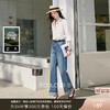 三彩2026春季新款休闲牛仔裤卷边高腰宽松直筒裤九分裤S 商品缩略图0