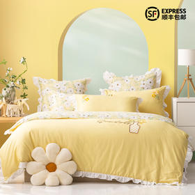 多喜爱 全棉新疆棉斜纹三/四件套 蔷薇之椿