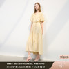 三彩2025夏季新款纯色连衣裙V领宽松A字裙腰绳短袖长裙度假S 商品缩略图0
