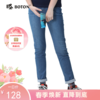 波顿紧身牛仔裤女春秋薄款修身休闲高端裤子LE221120 商品缩略图0