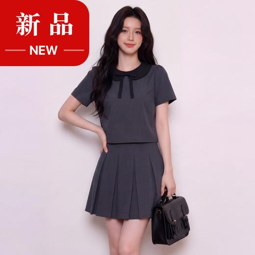 奢姿大码女装2026夏季减龄娃娃领两件套胖妹妹百褶时尚通勤套装9962972181 商品图0