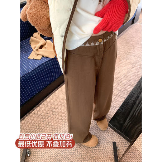 <曾小咸推荐>3.4现货秒杀 ！微信超特价！韩系复古直筒牛仔裤 日常189.99 立减100 秒杀89.99！！米杏色菱格棉服 秒杀129.99 商品图0