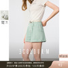 三彩2025春季新款纯棉牛仔短裤薄荷绿口袋热裤卷边休闲M 商品缩略图0