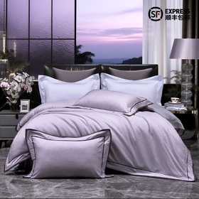 多喜爱 60S全棉色织提花四件套 夏慕/谜语/尤希hl【60S长绒棉】 【轻奢礼箱】【三方拼边设计】【宽边枕袋】【精美刺绣】轻奢品质 柔润丝光 质感柔滑 莹亮光泽 花型立体