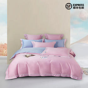 多喜爱 60S全棉缎纹四件套 甜梦飞行/云端奇遇hl【60S长绒棉】【贡缎面料】【芬纳诺抗菌】细腻柔滑 精美织带