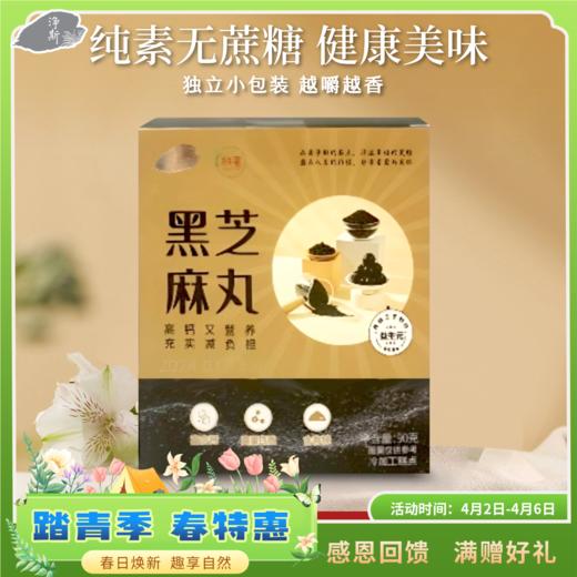 [静思书轩]纯素黑芝麻丸无蔗糖健康零食芝麻球小袋装方便携带老少皆宜学生上班补充能量 商品图0