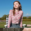 三彩2026春季新款网纱印花T恤圆领正肩长袖上衣内搭修身甜酷F 商品缩略图0