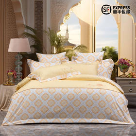 多喜爱 大美新疆西域系列全棉四件套 穆尼热 【精美刺绣】【织带工艺】【芬纳诺抗菌】【礼盒包装】