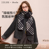 三彩2025新款经典黑白格纹外搭方巾围巾干练精致度通勤保暖百搭女 商品缩略图0