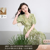 【莱赛尔+亚麻】三彩2025夏季新款连衣裙V领收腰A字裙泡泡袖长裙度假S 商品缩略图0
