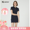波顿polo修身微弹力条纹显瘦连衣裙女LD209219 商品缩略图0