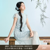 三彩2026春季新款新中式连衣裙假两件拼接立体花朵长裙M 商品缩略图0