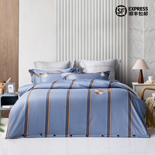 多喜爱 全棉新疆精梳棉简约时尚三/四件套 时光音悦cs 商品图0