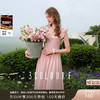 三彩独醒2025夏季新款法式荷叶边方领连衣裙醋酸A字裙长裙浪漫F 商品缩略图0