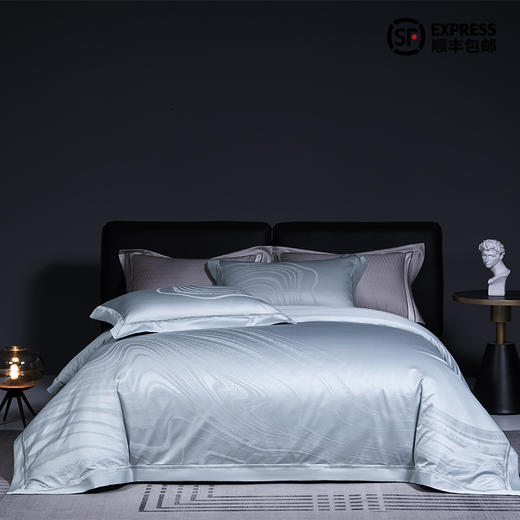 多喜爱 100S全棉色织提花四件套月之女王【100S长绒棉】【典雅刺绣】【礼箱包装】【色织提花】宽边工艺 轻奢品质 柔润丝光 阿克苏长绒棉 商品图0