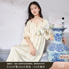 三彩【山有木兮】2024春季新款桑蚕丝提花连衣裙系带新中式长裙C 商品缩略图0