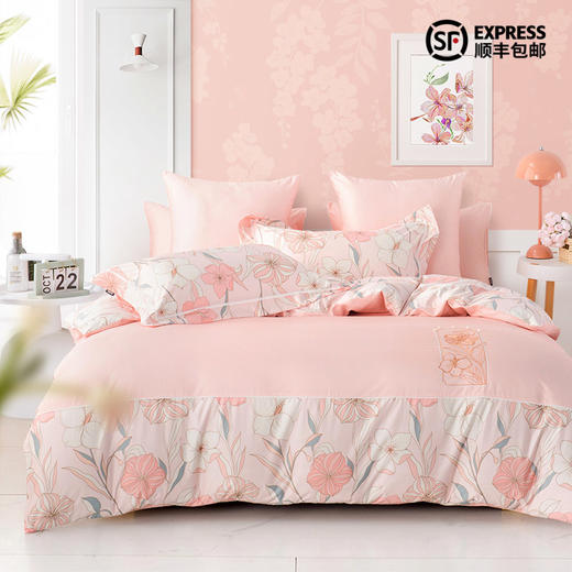 多喜爱 全精梳棉清新碎花三/四件套 茹夏/芳绾hlcs 商品图0
