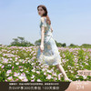 三彩独醒2026夏季新款荷叶边印花雪纺裙连衣裙度假风长裙F 商品缩略图0