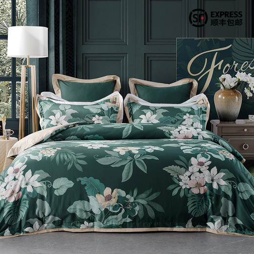 多喜爱 60S贡缎长绒棉四件套 丛林之梦cs 商品图0