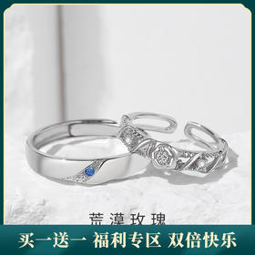 【荒漠玫瑰】S925银玫瑰情侣戒指【JHY-C000579B】