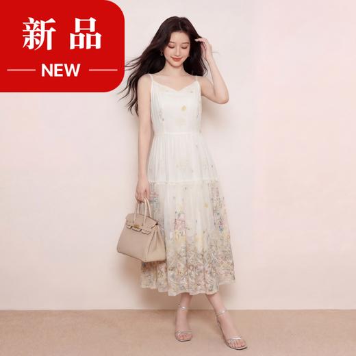 奢姿大码女装2026夏季减龄碎花无袖连衣裙胖妹妹甜美吊带时尚裙子9962854581 商品图0