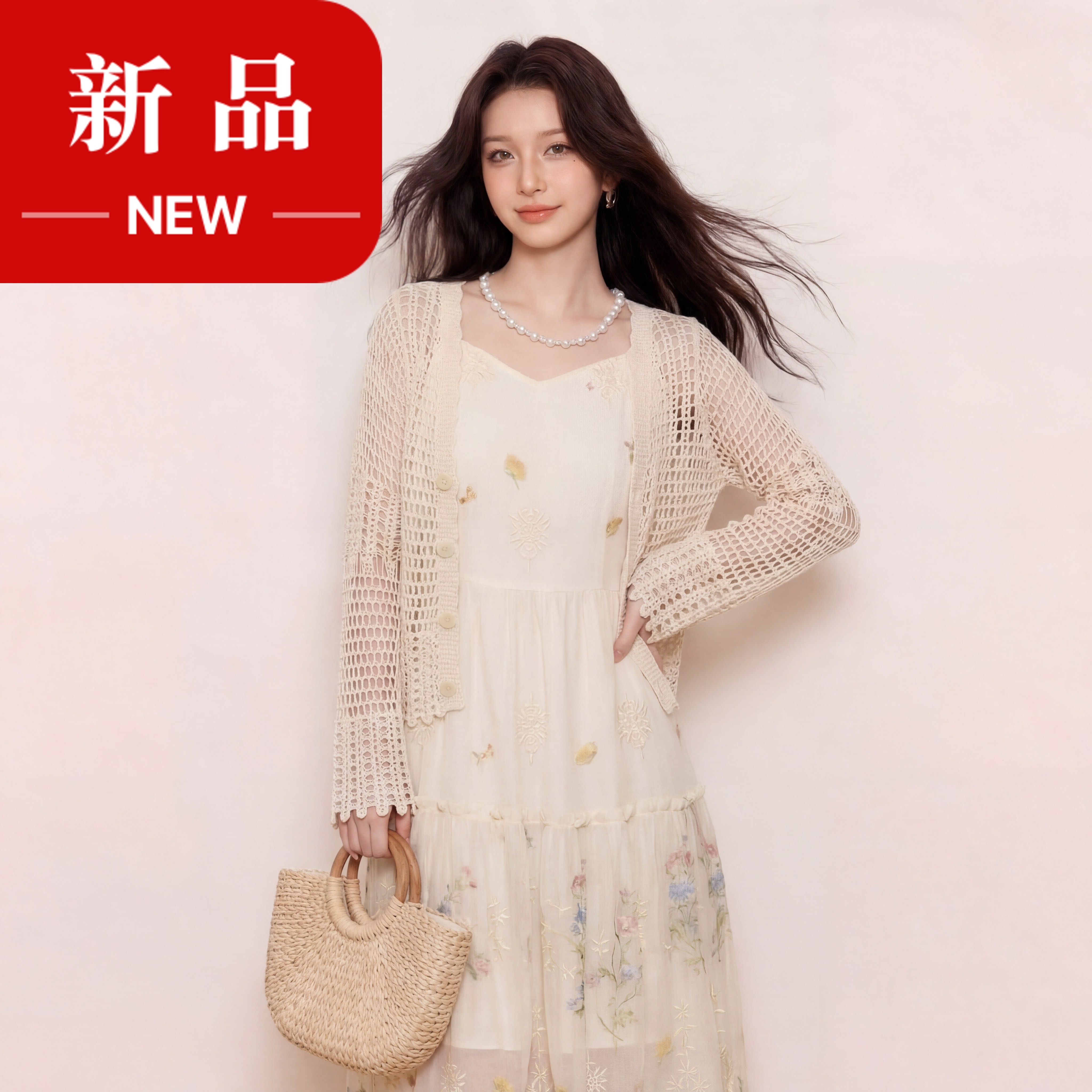 奢姿大码女装2026夏季减龄镂空设计V领针织衫胖妹妹时尚百搭上衣9962354663