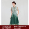 司歌国风渐变短袖连衣裙优雅新中式A891001X 商品缩略图0